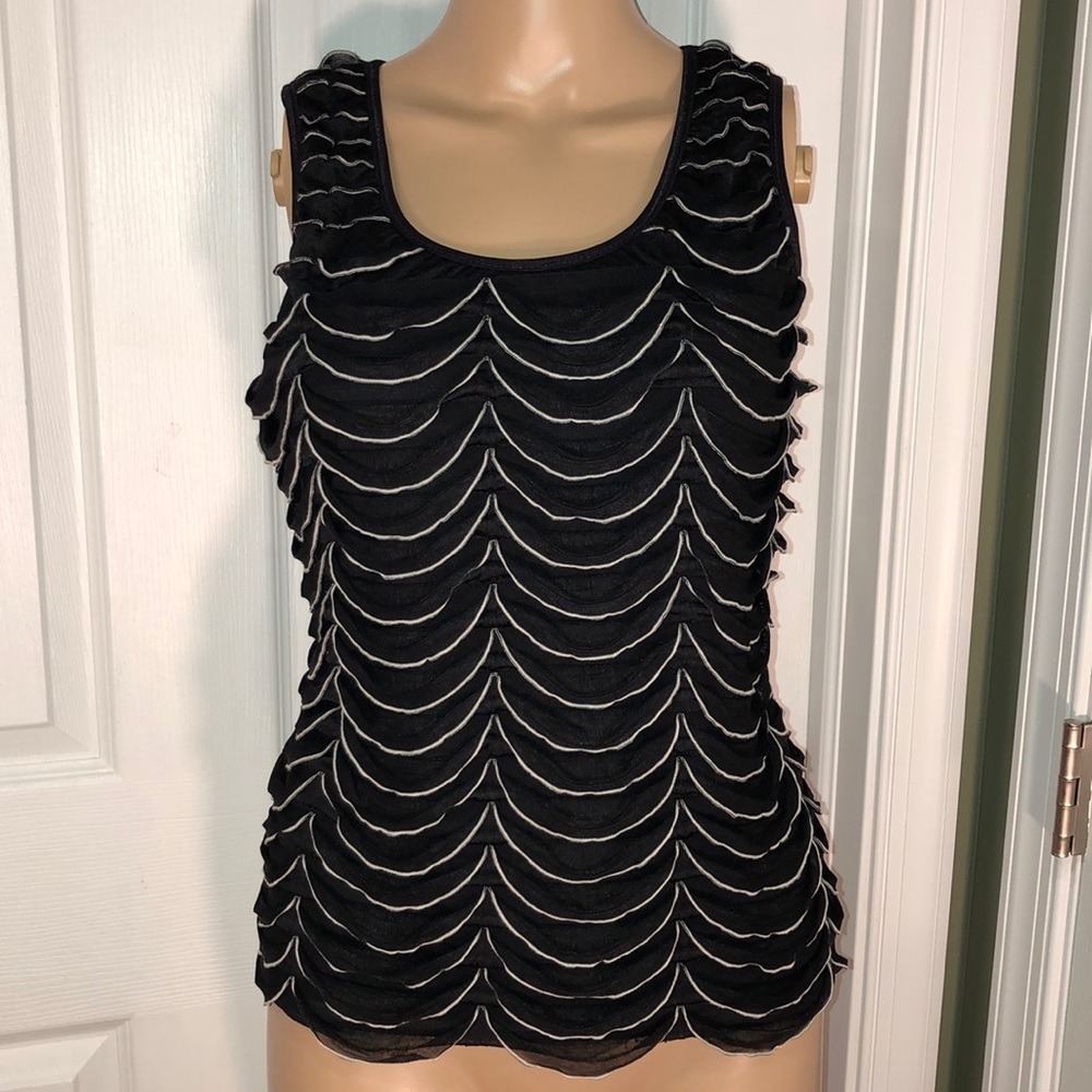 ny collection Black/White Top L
